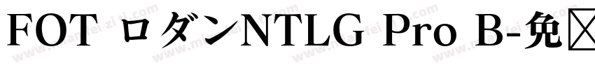 FOT ロダンNTLG Pro B字体转换